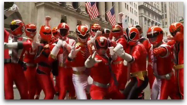 動画】パワーレンジャー・歴代レッドがニューヨーク大行進